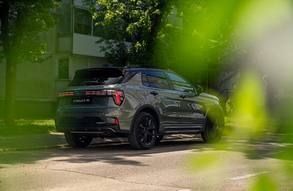 An image of a Lynk & Co car driving
